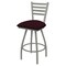 Holland Bar Stool Co 30" Swivel Bar Stool, Nickel Finish, Canter Bordeaux Seat X410 - alternate 1